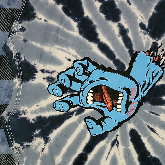 DEADSTOCK w/ tags. Santa Cruz. Screaming Hand. Tyedye.  Men's Large. - Picture 15 of 15